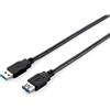Equip USB-Verl. Equip USB3.0 Typ A -> Typ A St/Bu 2,00m black [128398]