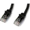 CAVO PATCH ANTIGROVIGLIO CAT6 UTP COLORE NERO 1 M UK [N6PATC1MBK]