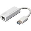 Digitus Adattatore Digitus USB3.0 -> RJ45 Gigabit Ethernet, bianco [DN-3023]