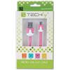 Oem Cavo Flat USB AM a Micro USB M rosso