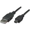 Manhattan Cavo USB 2.0 A maschio/mini B 5 pin maschio 1 m Nero