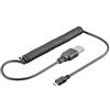 Goobay Cavo USB 2.0 Spiralato A maschio/microB 5 pin maschio 1m