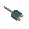 Oem Adattatore Audio 6.3mm Maschio a 2 RCA Femmina