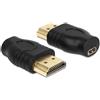 Delock Adattatore Delock HDMI micro-D a HDMI micro-D Maschio/Femmina Nero [65507]