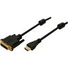 LogiLink HDMI-DVI Cable HDMI/ST -DVI/ST black 2m [CH0004]