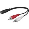 Oem Cavo Stereo Jack 3.5 mm F a 2 x RCA M 0,20 mt