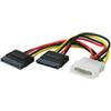 Eigenbrand Adapter Strom HDD 5,25" 4pol.MolexSt. > 2x15pol. SATA 0,13m 1er [68524]