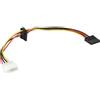 InLine Cavo SATA alimentazione da 4pin maschio 5,25"" (Alim.) a 2x 15pin Power SATA femmina (HDD), passantecascata [29672C]