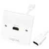 LogiLink HDMI Adapter, wall socket, 1-port, white [AH0014]