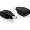 Delock Adapter Delock mini Displayport - Displayport St/Bu schwarz [65238]