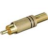 Oem Connettore Audio RCA Maschio Dorato, Nero