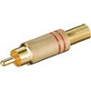 Oem Connettore Audio RCA Maschio Dorato, Rosso