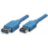 Techly Cavo Prolunga USB 3.0 A maschio/A femmina 3 m blu