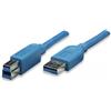 Techly Cavo USB 3.0 A maschio/B maschio 0,5 m blu