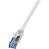 LogiLink CAT6A S/FTP Patchkabel AWG26 PIMF grau 0,25m [CQ3012S]