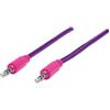 Manhattan Cavo Audio Manhattan con Guaina Intrecciata 3.5'' Maschio/Maschio 1m Viola