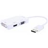Techly Adattatore 3 in 1 DisplayPort 1.2 a HDMI/DVI/VGA