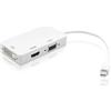 Techly Adattatore 3 in 1 Mini DisplayPort 1.2 (Thunderbolt) a HDMI/DVI/VGA