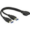 Delock Cavo Usb Delock Pinheader Usb 3.0 2x A St/St 0.25m [83910]