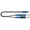 Quiklok Cavo audio Quiklok Roksolid RKSA140-2m Jack 3,5 -> 2 Jack 6,3 mono