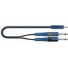 Quiklok Cavo audio Quiklok Roksolid RKSA140-5m Jack 3,5 -> 2 Jack 6,3 mono