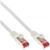 Inline Cavo InLine Patch LAN, S/FTP (PiMf), Cat.6, 250MHz, guaina PVC, CU (100% rame), bianco, 0,5m [76450W]