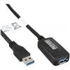 Inline Cavo USB 3.0 InLine Attivo, Type-A maschio/ Type-A femmina, amplificatore segnale ""repeater"" integrato, 5m [35650]