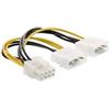 Inline Cavo alimentazione InLine 2x 4poli a 8poli per schede video Pci-E 15cm [26628C]
