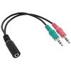 Inline Cavo Audio InLine 2x Jack 3,5mm maschio / 1x Jack 3,5mm femmina 4poli Ctia 0,15m [99312I]