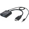 Manhattan Cavo Convertitore Manhattan da HDMI a VGA con Audio 30cm Nero