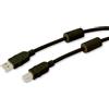 Manhattan Cavo usb Manhattan 2.0 A M / B M 3m con Ferrite Doppia Schermatura Nero