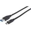 Manhattan Cavo usb Manhattan 3.1 Gen2 A Maschio / USB-C Maschio 1m Nero