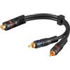 Goobay Cavo adattatore RCA Goobay Femmina / 2x RCA Maschio 0.2m Nero