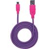 Manhattan Cavo micro usb Manhattan Guaina Intrecciata USB/MicroUsb 1.8m Viola/Fucsia