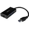 Adattatore di rete Usb Startech Usb 3.0 A ethernet gigabit con Hub Usb a 2 porte [USB31000S2H]