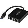 Adattatore di rete Usb Startech Usb3 2porte 10/100/1000 [USB32000SPT]