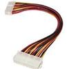 Itek Cavo alimentazione Itek Prolunga Sleevato ATX 24Pin Femmina a 24Pin Maschio 300mm Nero Rosso' [ITCPMB24BR]