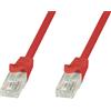 Techly Cavo di rete Techly Patch in CCA Cat.5E Rosso UTP 20m