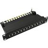 Logilink Pannello Patch LogiLink 12-Porte RJ45 10" Cat6 schermato nero [NP0046]