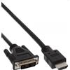 Inline Cavo Hdmi InLine Adattatore Hdmi Standard Dvi FullHD 1080p. Type-A maschio/Dvi-D (18+1) maschio nero 0,5m [17659E]