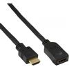 Inline Cavo Hdmi InLine HDMI High Speed FullHD 1080p. UHD 2.160p Type-A maschio/Type-A femmina pin dorati nero 2m [17632G]
