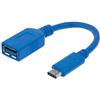 Manhattan Cavo Superspeed USB3.0 A Femmina USB3.1 C Maschio 15cm Blu