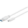 Goobay Cavo usb Goobay 3.0 A Maschio USB-C Maschio 1m Bianco
