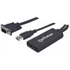 Manhattan Adattatore Manhattan Vga e Usb ad Hdmi nero