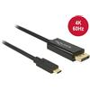 Delock Cavo usb Delock C -> DP 4K 60Hz St/St 3.00m [85257]