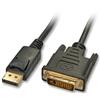 Lindy Cavo DisplayPort Lindy DVI-D 1m spina dp a spina DVI-D [41490]