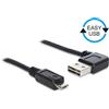 Delock Cavo usb Delock 2.0 A angolato ->MicroB 0.5m [85163]