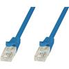 Techly Cavo di rete Techly in Rame Cat.6 Blu UTP 0,5m