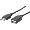 Manhattan Cavo Manhattan Usb A a Usb A 2.0 Hi-Speed M/F 1m nero