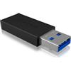 Icybox Adattatore Usb IcyBox Usb 3.1 Tipo A maschio a Usb Tipo C femmina Nero [IB-CB015]